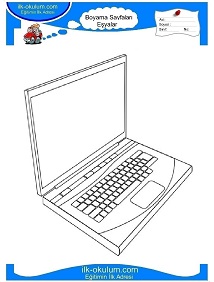Çocuklar İçin Bilgisayar Boyama Sayfaları 